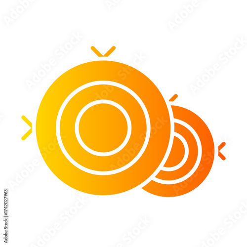 hay bale gradient icon