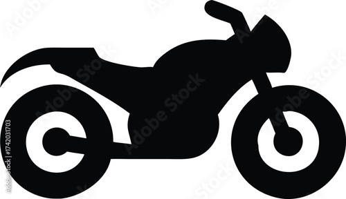 black motorcycle silhouette