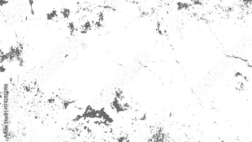Abstract dirty texture with scratches and frame overlay for retro grunge design. Black and white rough texture with distressed grain and dust overlay vector. 