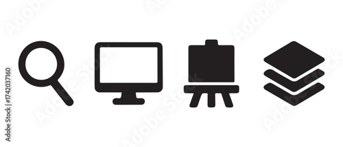Graphic design icons. isolated on white background representing design tools.