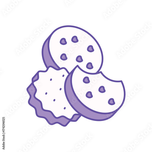 Biscuits icon clean and modern vector illustration