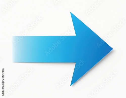 Free Download A simple blue arrow points to the right against a white backdrop. This graphic element represents direction, progress, and forward movement for various concepts. - GFXLoad