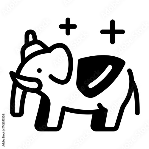 This Diwali Elephant icon is suitable for the India Culture, etc.
