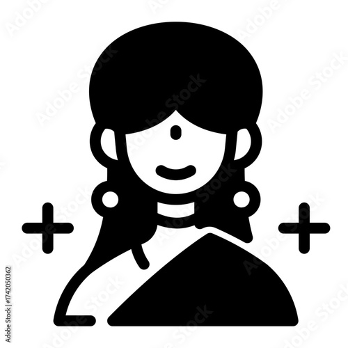 This Diwali Woman icon is suitable for the India Culture, etc.