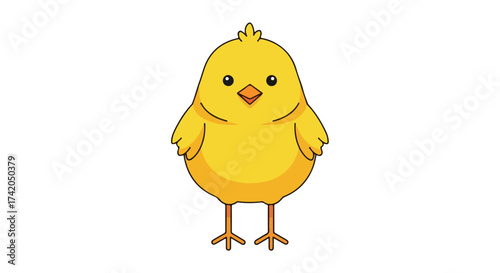 Adorable cartoon chick illustration, perfect for spring projects and children's content creation needs featuring a cute design element