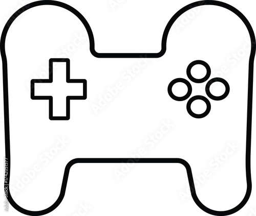 Game Controller Icon – Minimal Outline Design for Gaming and Technology Concepts