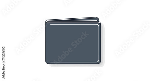 Simple illustration of a closed wallet, symbolizing financial security and money management considerations in daily life scenarios