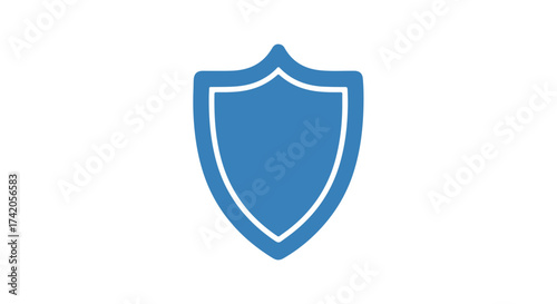 Secure Blue Shield Emblem: Symbolizing Protection and Assurance with a Modern Design for Digital Platforms and Security Solutions