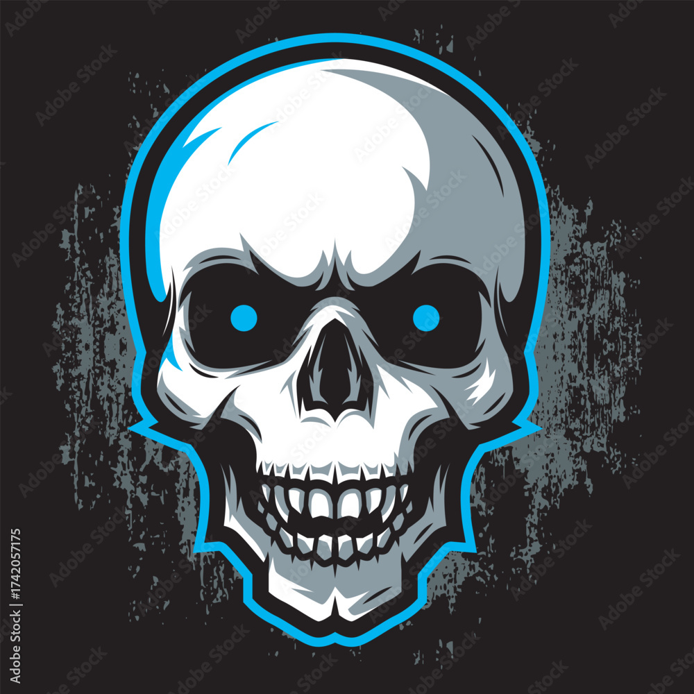 Fototapeta premium Skull Mascot Logo Illustration