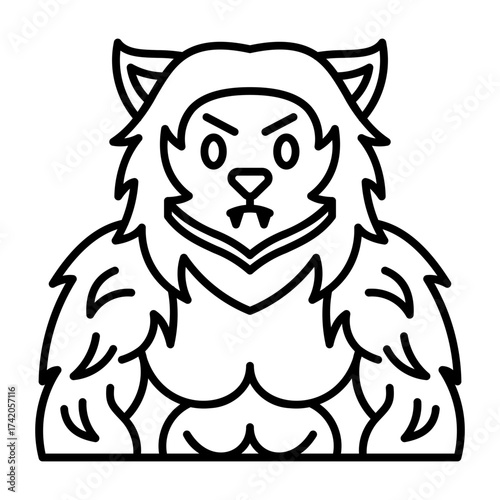 This Werewolf icon is suitable for Halloween, etc.