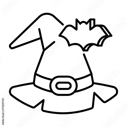 This Witch Hat icon is suitable for Halloween, etc.