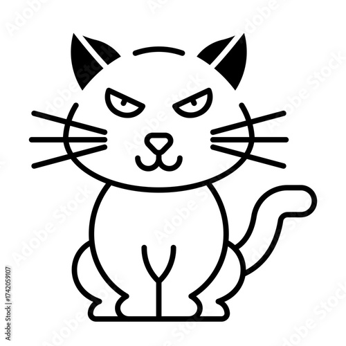 This Black Cat icon is suitable for Halloween, etc.