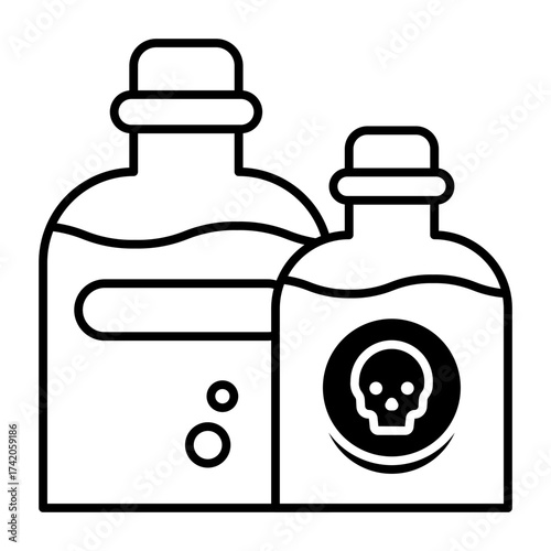 This Poison icon is suitable for Halloween, etc.