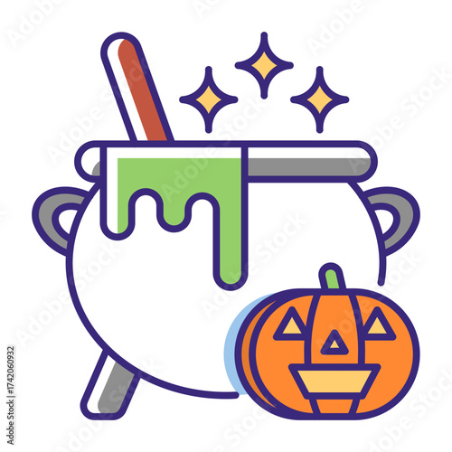 This Cauldron icon is suitable for Halloween, etc.