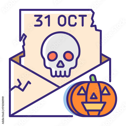 This Halloween Party Invitation icon is suitable for Halloween, etc.