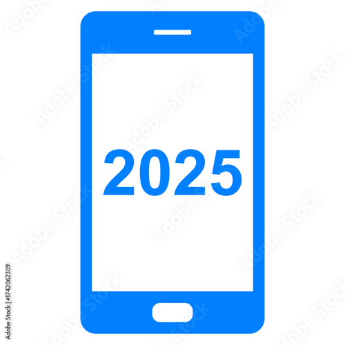 Jahr 2025 und Smartphone