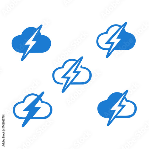 cloud power logo icon
