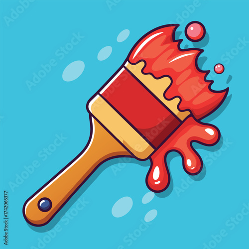 paint brush vector illustration
