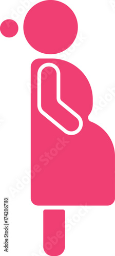 Pregnancy icon suitable for Parenting blogs, maternity stores, clinics