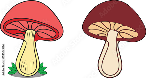 Minimalist Mushroom Art Crafting Worlds