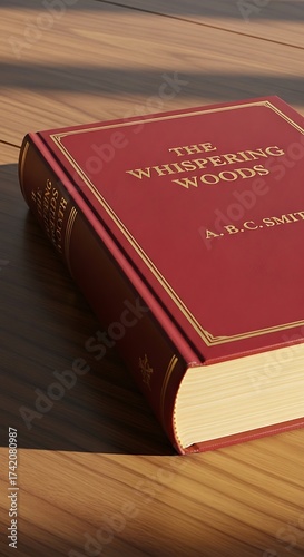 The Whispering Woods - A Vintage Book on a Wooden Surface.