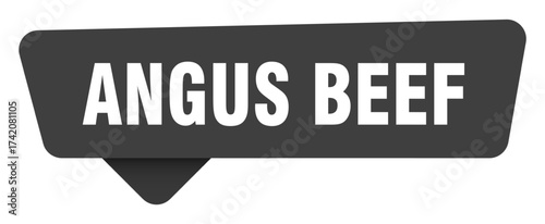 angus beef black sign isolated on transpatent background. angus beef sticker