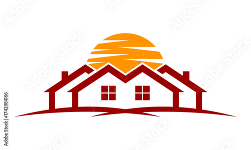 real estate property icon vector logo