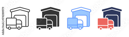 Supplier icon set multiple style collection