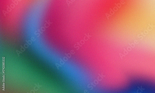 An abstract background with a colorful blend of pink, blue, green, and yellow hues, creating a vibrant and textured pattern for modern design applications