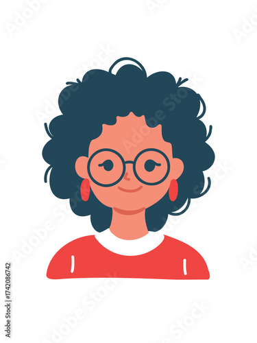 vector illustration girl portrait art