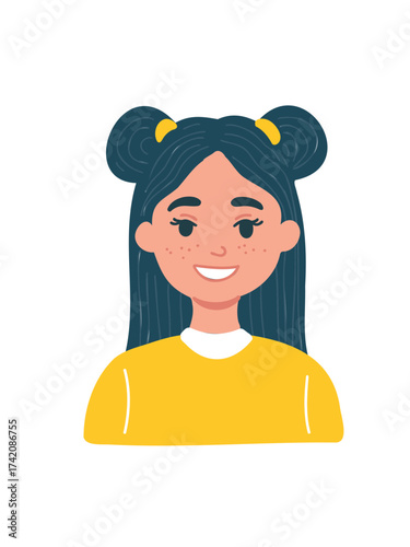 vector illustration playful girl illustration