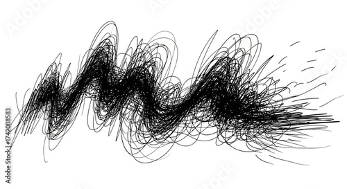 Dynamic interplay of erratic lines evoking movement and energy a compelling abstract composition