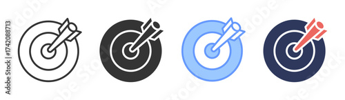 Goall icon set multiple style collection