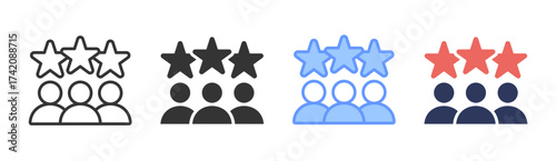 Talent icon set multiple style collection