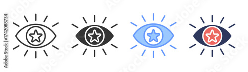 Visionary icon set multiple style collection