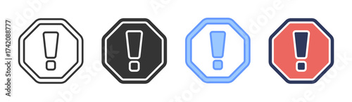Risk icon set multiple style collection