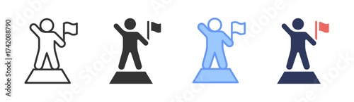 Challenge icon set multiple style collection