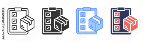 Supplier icon set multiple style collection