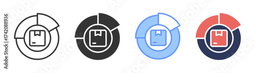 Demand icon set multiple style collection