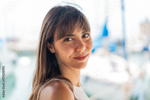 Young woman at outdoors . Portrait Free Download Young woman at outdoors . Portrait - GFXLoad