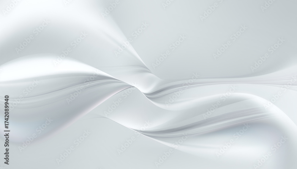 Obraz premium Elegant Abstract Design With Flowing Waves on a White Background