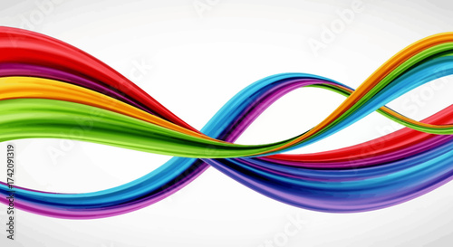 Vibrant spectrum of flowing colors creating a dynamic and eye catching visual effect