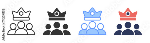 Talent icon set multiple style collection