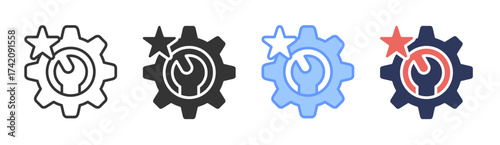 Skill icon set multiple style collection
