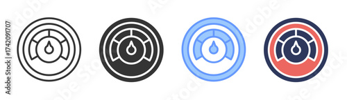 Efficiency icon set multiple style collection