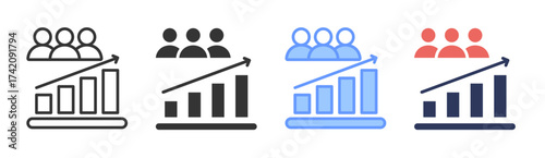 Demand icon set multiple style collection