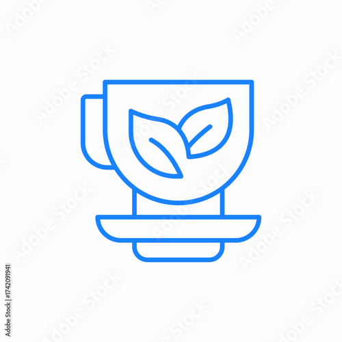 cup of herbal tea icon sign vector