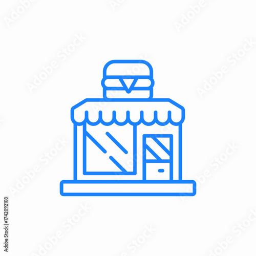 diner or burger joint icon sign vector