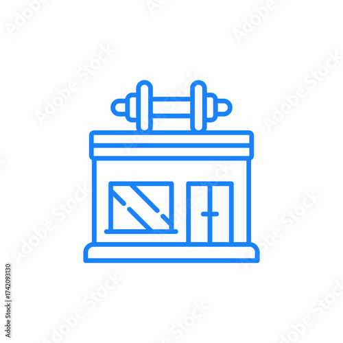 gym or fitness center icon sign vector