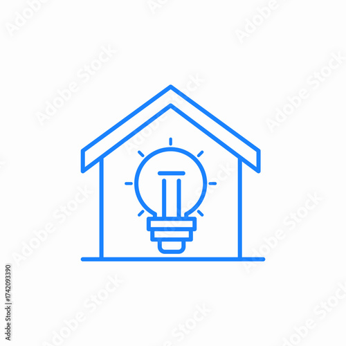 house light bulb icon sign vector